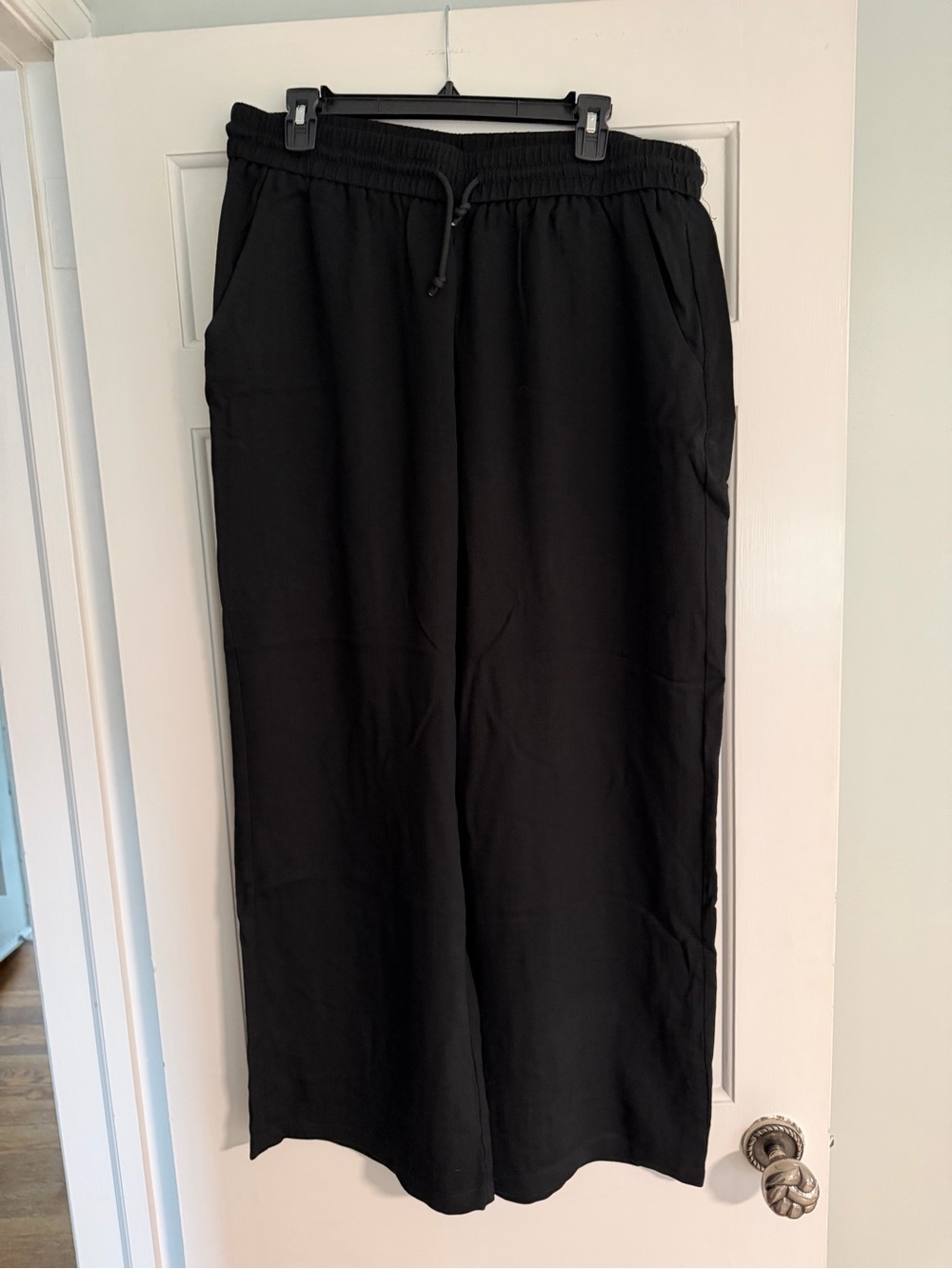 Halara wide leg linen pants in black